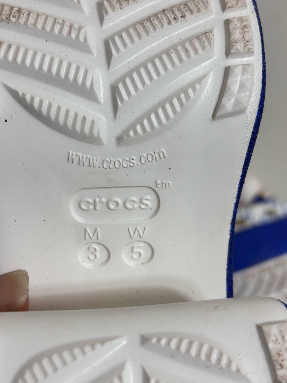 CROCS Hello Kitty White, Blue & Red Platform Clogs - Picture 4 of 4